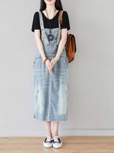 Midi Denim Overalls Dungarees Denim Women Dungarees