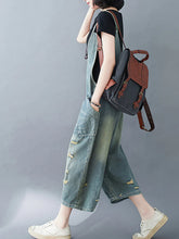 Ripped Vintage Short Overalls Dungarees Women Short Dungarees