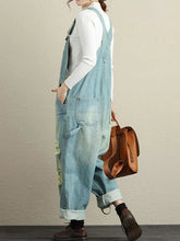 Loose Bib Denim Overalls Dungarees Vintage Women Overalls Dungarees