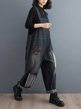 Embroidered Vintage Overalls Dungarees
Denim Women Dungarees