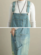 Loose Bib Denim Overalls Dungarees Vintage Women Overalls Dungarees