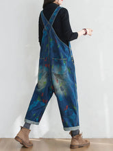 Watercolor Printed Denim Overalls Dungarees
Printed Women Dungarees