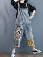 Embroidered Cartoon Vintage Overalls Dungarees
Denim Women Dungarees