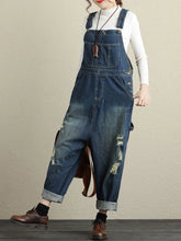 Loose Bib Denim Overalls Dungarees Vintage Women Overalls Dungarees