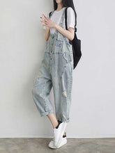 Vintage Ripped Denim Overalls Dungarees Denim Women Dungarees