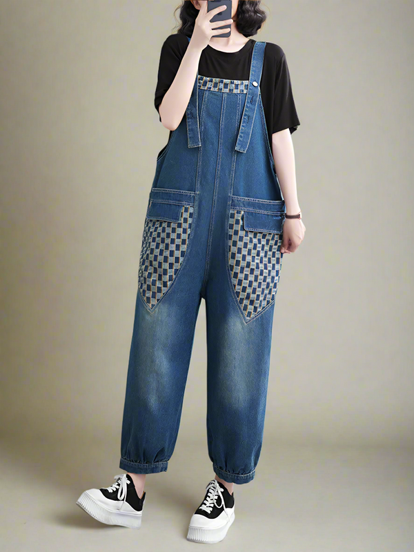 Artistic Denim Overalls Dungarees
Printed Denim Women Dungarees