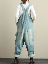 Loose Bib Denim Overalls Dungarees Vintage Women Overalls Dungarees