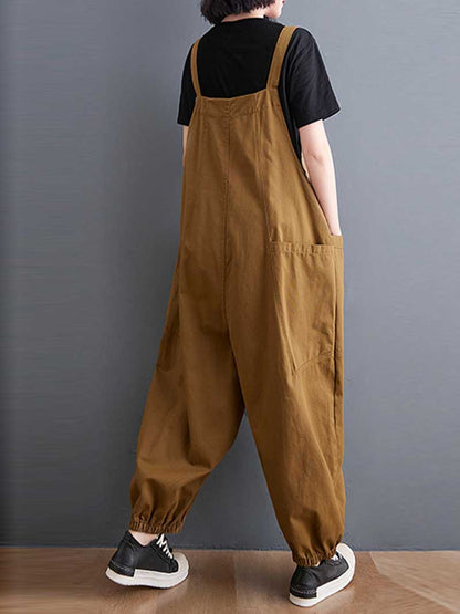 Nine-Points Cotton Overalls Dungarees