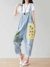 Painted Denim Overalls Dungarees Denim Women Dungarees