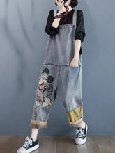 Embroidered Cartoon Vintage Overalls Dungarees
Denim Women Dungarees