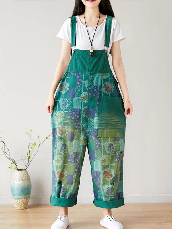 The Manhattan Overalls Dungarees
Printed Women Dungarees