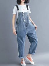 Casual Crotch Overalls Dungarees Vintage Women Denim Overalls Dungarees