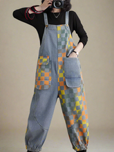 Gradient Contrast Overalls Dungarees
Denim Women Dungarees