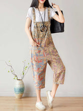 Cropped Vintage Overalls Dungarees
Printed Denim Women Dungarees