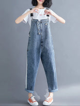 Casual Crotch Overalls Dungarees Vintage Women Denim Overalls Dungarees