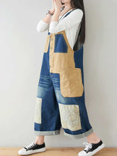 Contrasting Patchwork Overalls Dungarees
Denim Women Dungarees