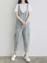 Vintage Ripped Denim Overalls Dungarees Denim Women Dungarees