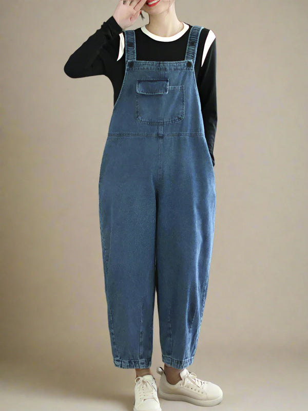 Artsy Korean Style Overalls Dungarees Vintage Denim Women Overalls Dungarees