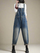 Artistic Retro Overalls Dungarees Vintage Women Denim Overalls Dungarees