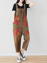 Art Patchwork Denim Overalls Dungarees
Denim Printed Women Dungarees