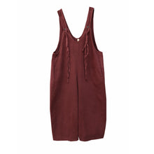 Retro Loose Angora Red Overalls Dungarees, Women Overalls Dungarees