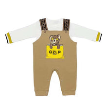 Adorable Baby Boy Bear Overalls Dungarees