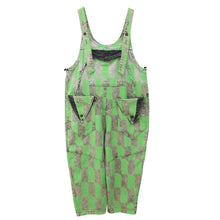 Adjustable Retro Workwear Style Printed Denim Overalls Dungarees,Women Overalls Dungarees