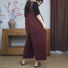 Retro Loose Angora Red Overalls Dungarees, Women Overalls Dungarees