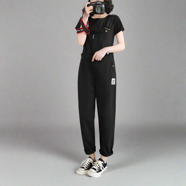 Black Denim Overall Adjustable Dungarees