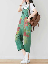 Art Patchwork Denim Overalls Dungarees
Denim Printed Women Dungarees