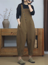 Retro loose Workwear Style Overalls Dungarees