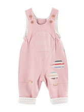 Double Layer Warm And Crotch Opening Trousers Pure Cotton Overalls For Babies