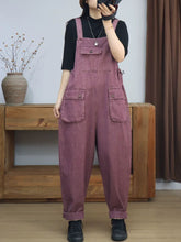 Adjustable College Style Retro Denim Overalls Dungarees