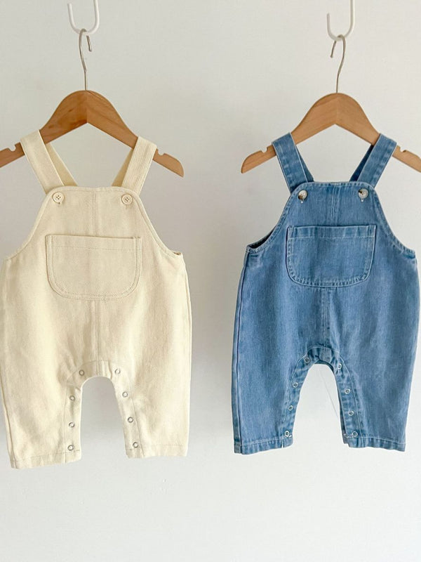 Pale Baby Denim Overalls Dungarees