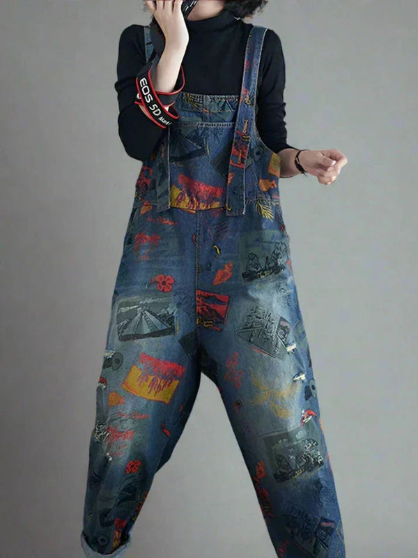 Vintage Drippin Cotton Overalls Dungarees