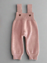 Solid Color Knit Overalls Dungarees