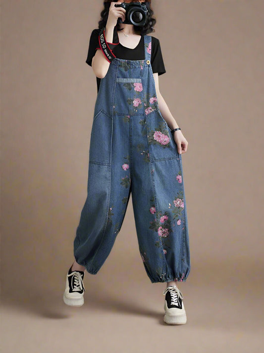 Petal Denim Jumpsuit Overalls Dungarees