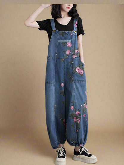 Petal Denim Jumpsuit Overalls Dungarees