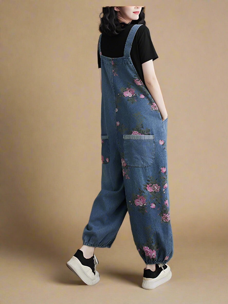 Petal Denim Jumpsuit Overalls Dungarees