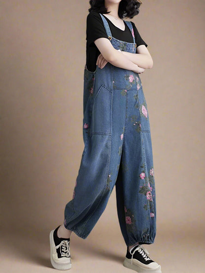 Petal Denim Jumpsuit Overalls Dungarees