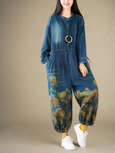 Boho Blossom Denim Overall Dungaree Boho Women Dungarees