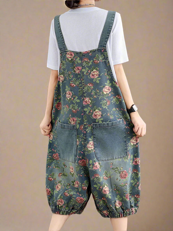 Floral Printed Short Overalls Dungarees
Floral Denim Women Dungarees