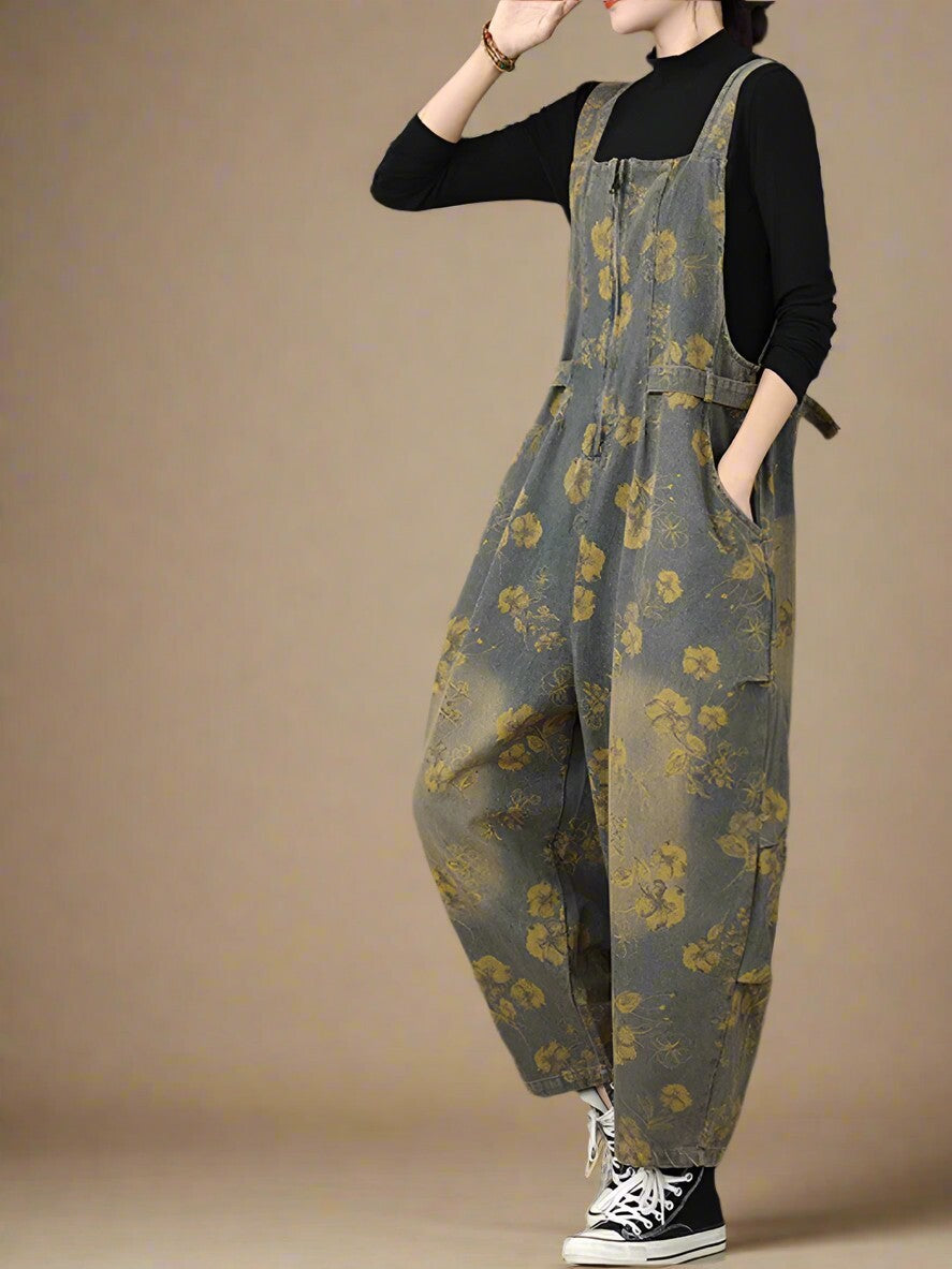 Floral Women Dungarees