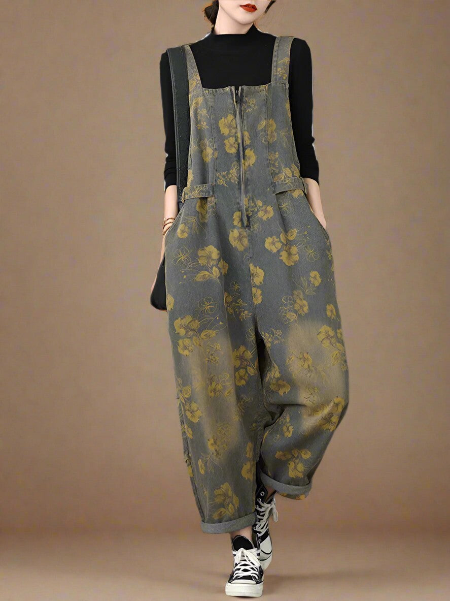 Floral Women Dungarees