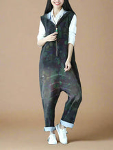 Hooded Zipper Overalls Dungarees